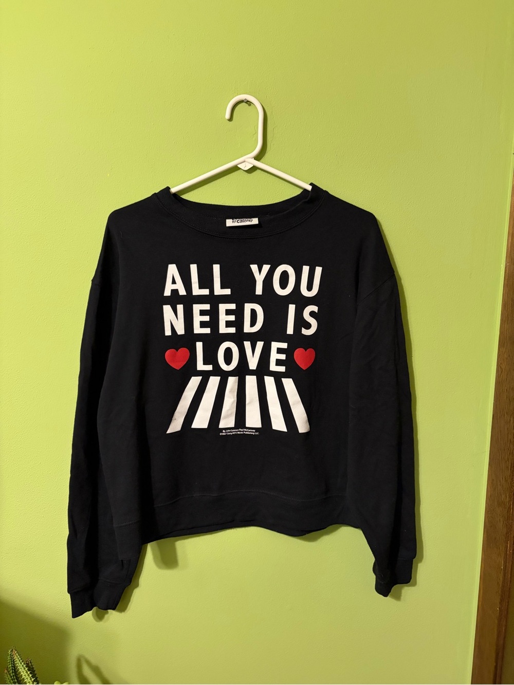 The Beatles “All You Need Is Love” Black Sweatshirt